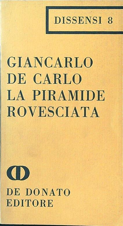 La piramide rovesciata - Giancarlo De Carlo - copertina