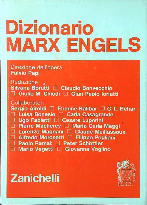 Dizionario Marx Engels