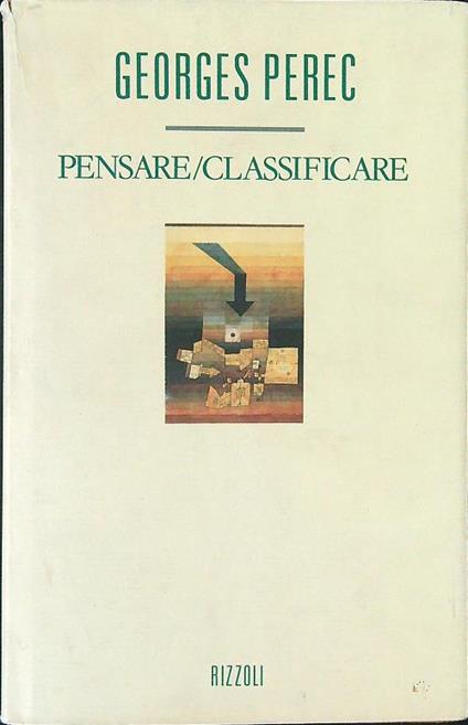 Pensare/classificare - Georges Perec - copertina