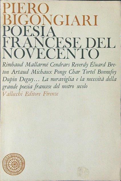 Poesia Francese del Novecento - Piero Bigongiari - copertina