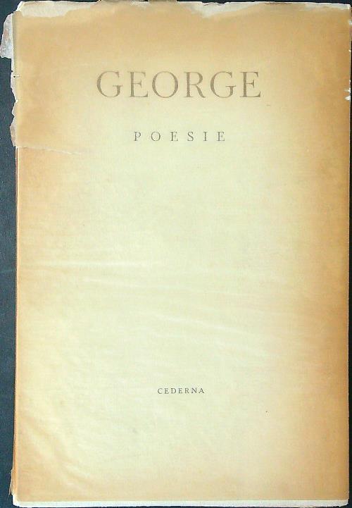 Poesie - Stefan George - copertina