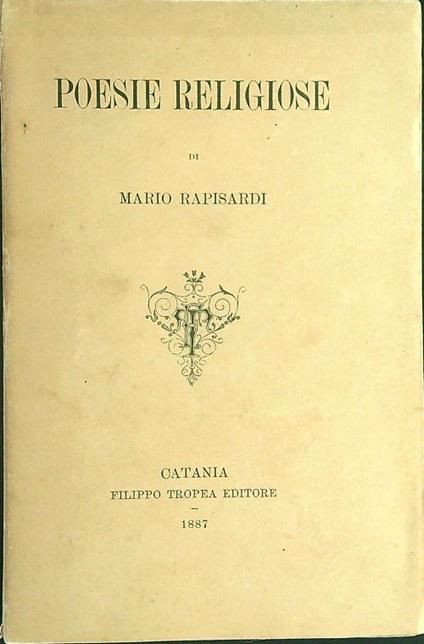 Poesie religiose - Mario Rapisardi - copertina