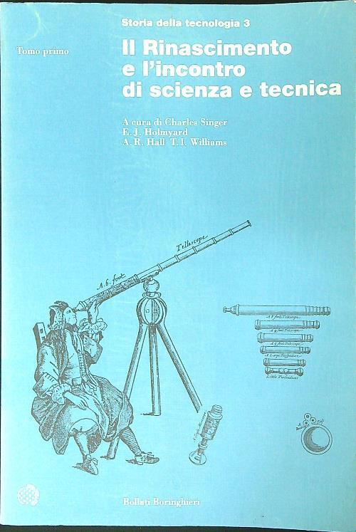 Storia della tecnologia 3 Tomo primo - copertina