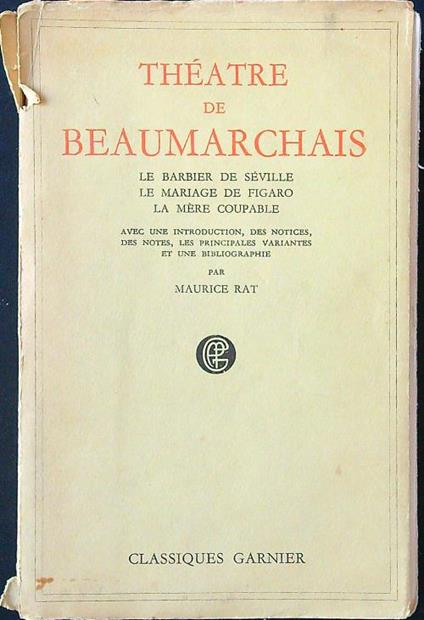 Theatre de Beaumarchais - Maurice Rat - copertina
