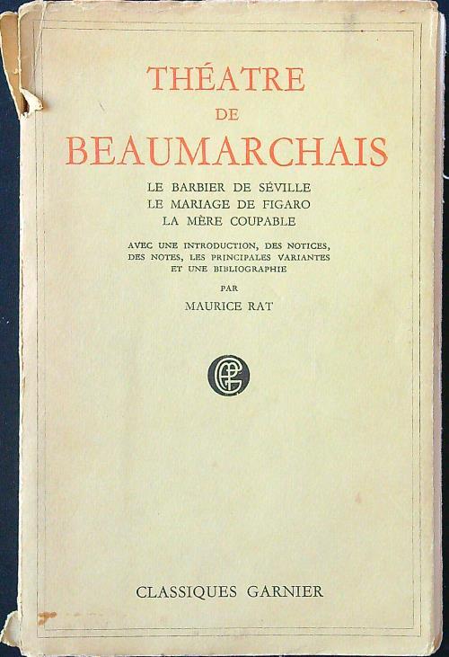 Theatre de Beaumarchais - Maurice Rat - copertina