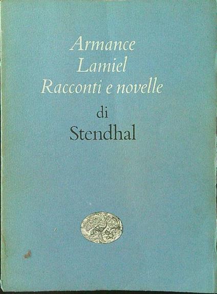   Armance - Lamiel - Racconti e novelle - Stendhal - copertina