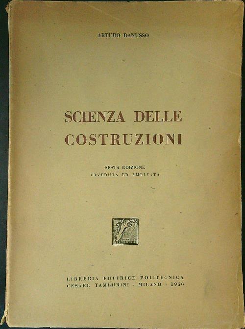 Scienza delle costruzioni - Arturo Danusso - copertina