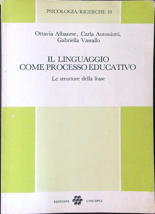 Il  linguaggio come processo educativo - copertina