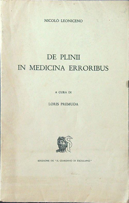 De Plinii in medicina erroribus