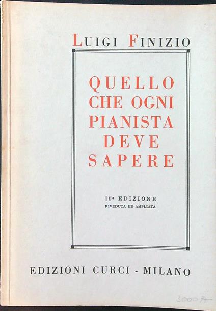 Quello che ogni pianista deve sapere - Luigi Finizio - copertina