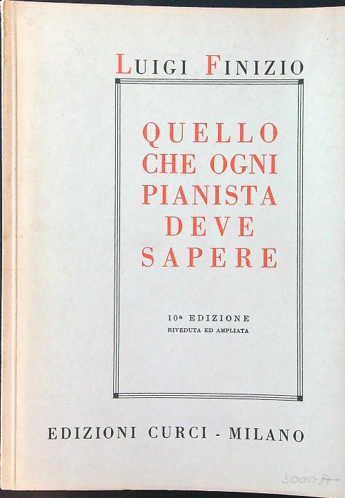 Quello che ogni pianista deve sapere - Luigi Finizio - copertina