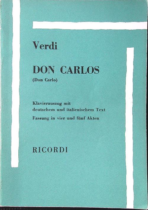 Don Carlos - Giuseppe Verdi - copertina