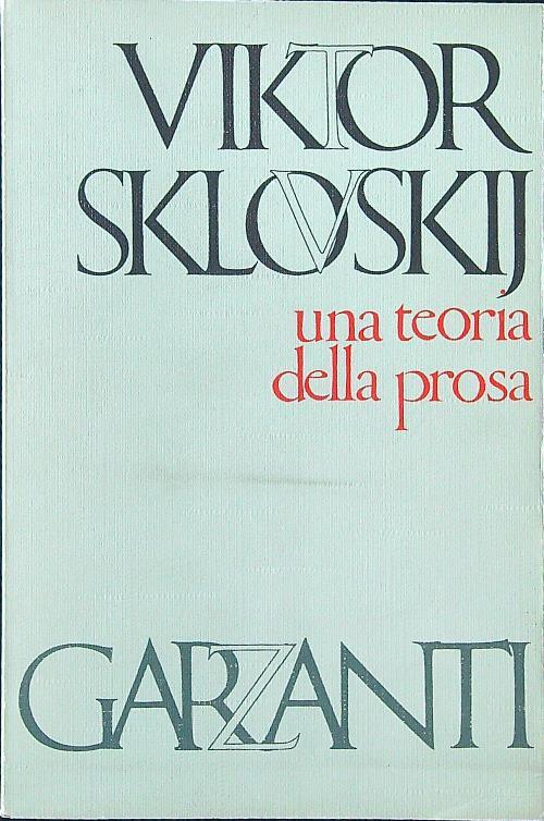Una teoria della prosa