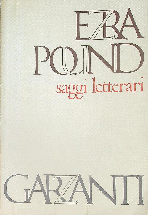 Saggi letterari - Ezra Pound - copertina