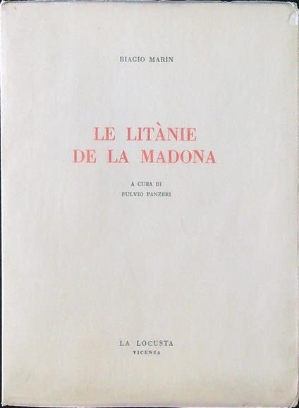 Le litanie de la Madona - Marin - copertina