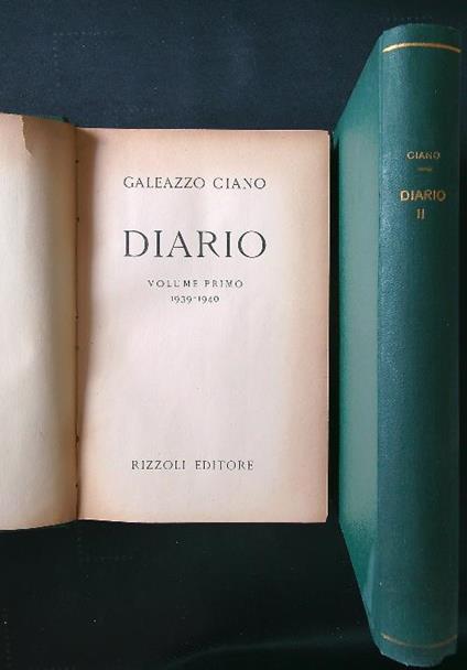 Diario 2 voll. - Galeazzo Ciano - copertina