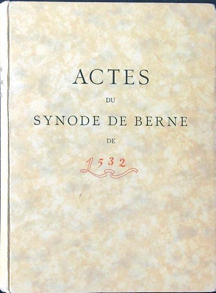 Le Synode de Berne de 1532 - copertina