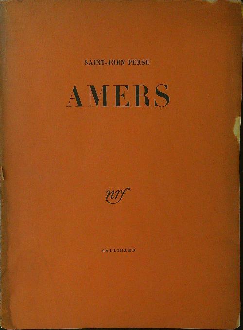 Amers - Saint-John Perse - copertina
