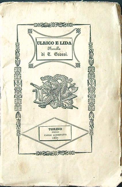 Ulrico e Lida - Tommaso Grossi - copertina