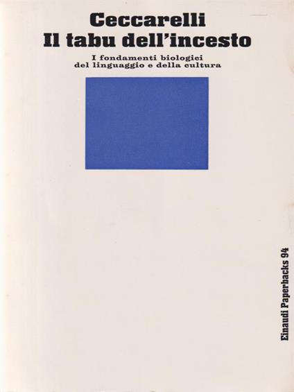 Il tabu dell'incesto - Fabio Ceccarelli - copertina
