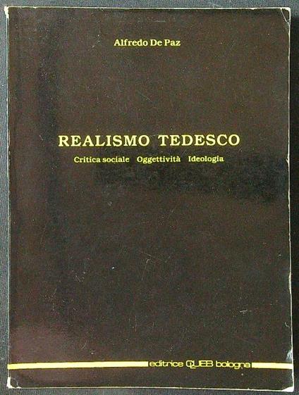 Realismo tedesco - Alfredo De Paz - copertina