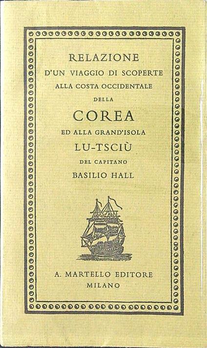 Viaggio alla costa occidentale della Corea - Basilio Hall - copertina