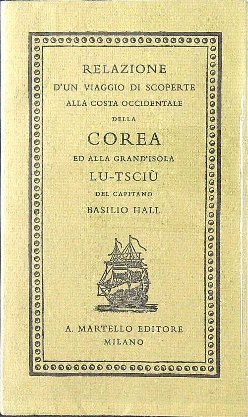 Viaggio alla costa occidentale della Corea - Basilio Hall - copertina