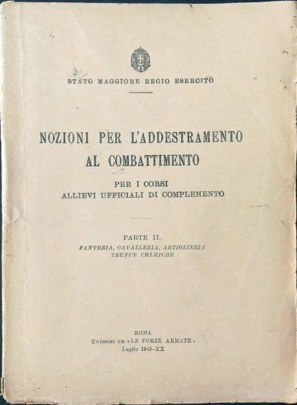 Nozioni per l'addestramento al combattimento parte II - copertina