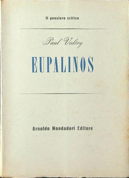 Eupalinos - Paul Valery - copertina