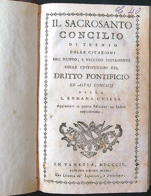 Il Sacrosanto Concilio di Trento - copertina