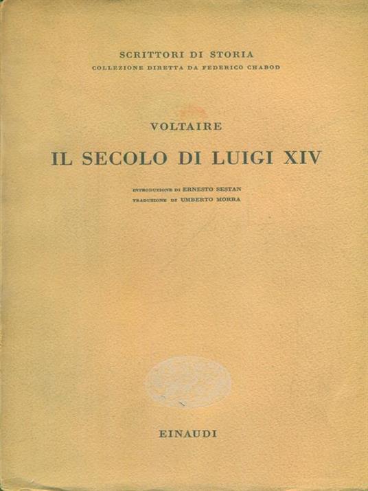 Il secolo di Luigi XIV - Voltaire - copertina