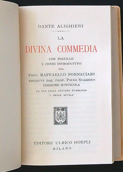 La divina commedia. Edizione minuscola - Dante - copertina