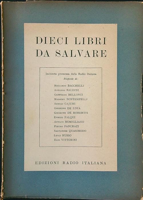 Dieci libri da salvare - copertina
