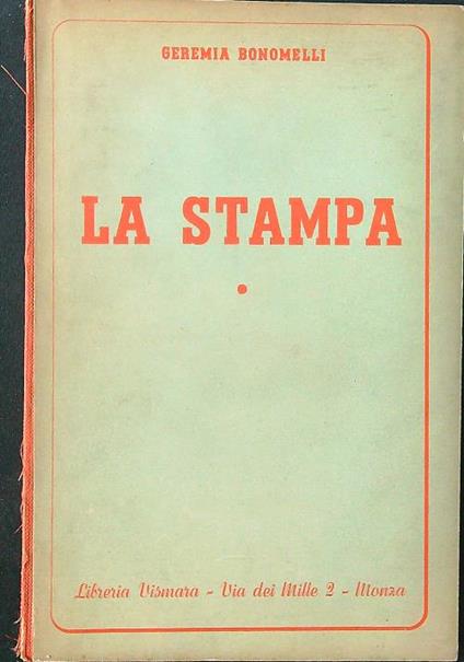 La stampa - Geremia Bonomelli - copertina