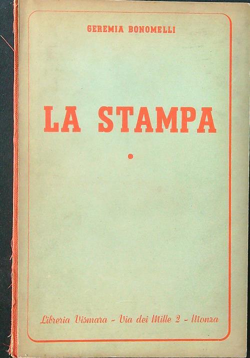 La stampa - Geremia Bonomelli - copertina