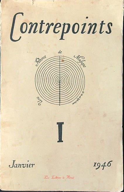 Contrepoints n. 1/janvier 1946 - aa..vv - copertina