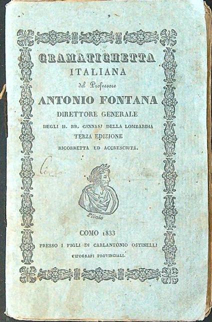 Grammatichetta italiana - Antonio Fontana - copertina