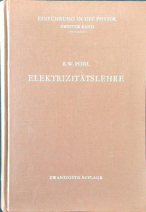 Elektrizitatslehre - R. W. Pohl - copertina