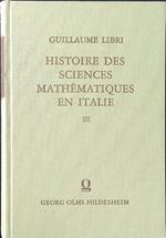 Histoire des sciences mathematiques en Italie III