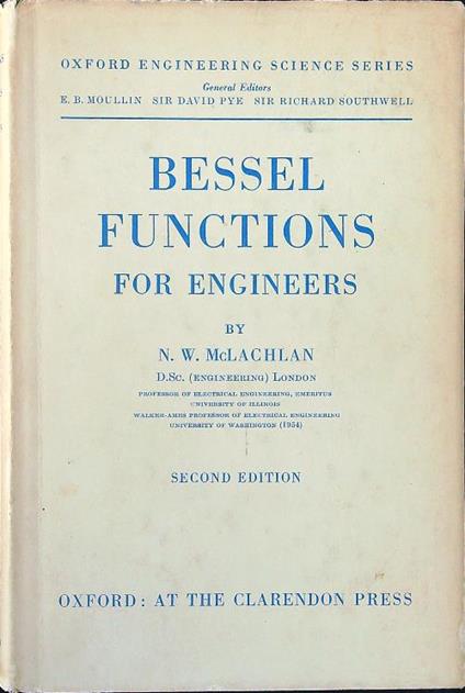 Bessel functions for engineers - N. W. McLachlan - copertina
