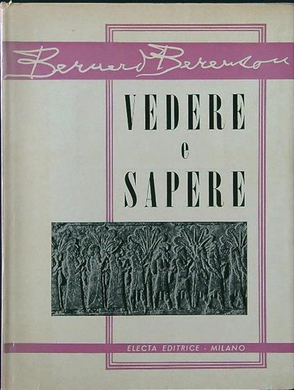 Vedere e sapere - Bernard Berenson - copertina