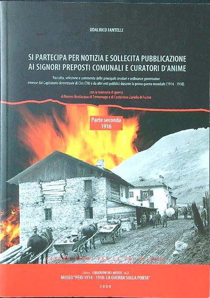 Si partecipa per notizia e sollecita pubblicazione ai signori preposti comunali e curatori d'anime parte 2 - Uldarico Fantelli - copertina