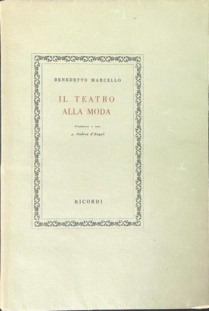 Il  teatro alla moda - Benedetto Marcello - copertina