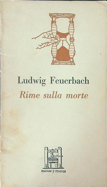 Rime sulla morte - Ludwig Feuerbach - copertina