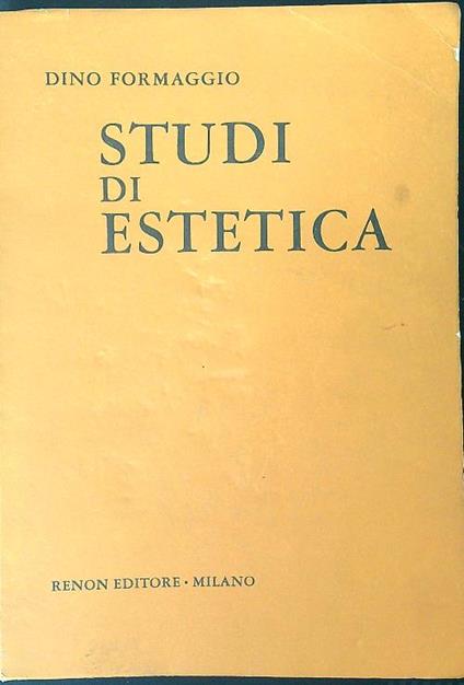 Studi di estetica - Dino Formaggio - copertina