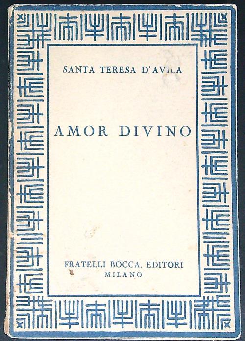 Amor divino - Santa Teresa D'Avila - copertina