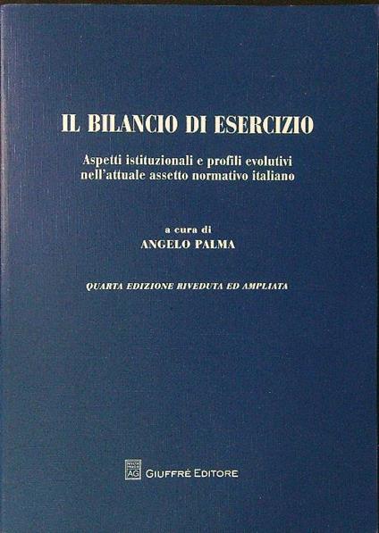 Il  bilancio di esercizio - Angelo Palma - copertina