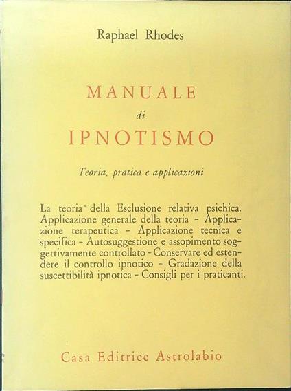 Manuale di ipnotismo - Raphael Rhodes - copertina
