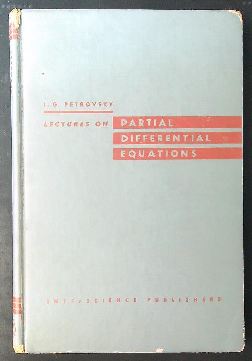 Partial differential equations - I. G. Petrovsky - copertina