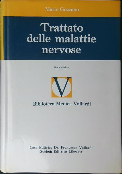Trattato delle malattie nervose - Mario Gozzano - copertina